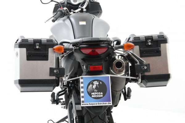 H&B Xplorer CutOut Alu-Koffer-Träger-Sets - SUZUKI V-STROM 650 ABS ab 2012 (L2) / XT bis 2016